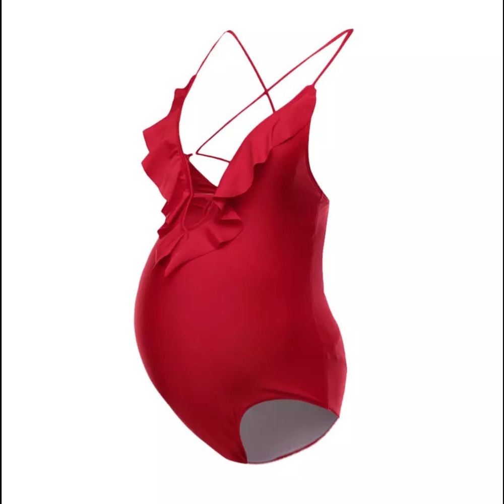 Ruffle Maternity Swimsuit